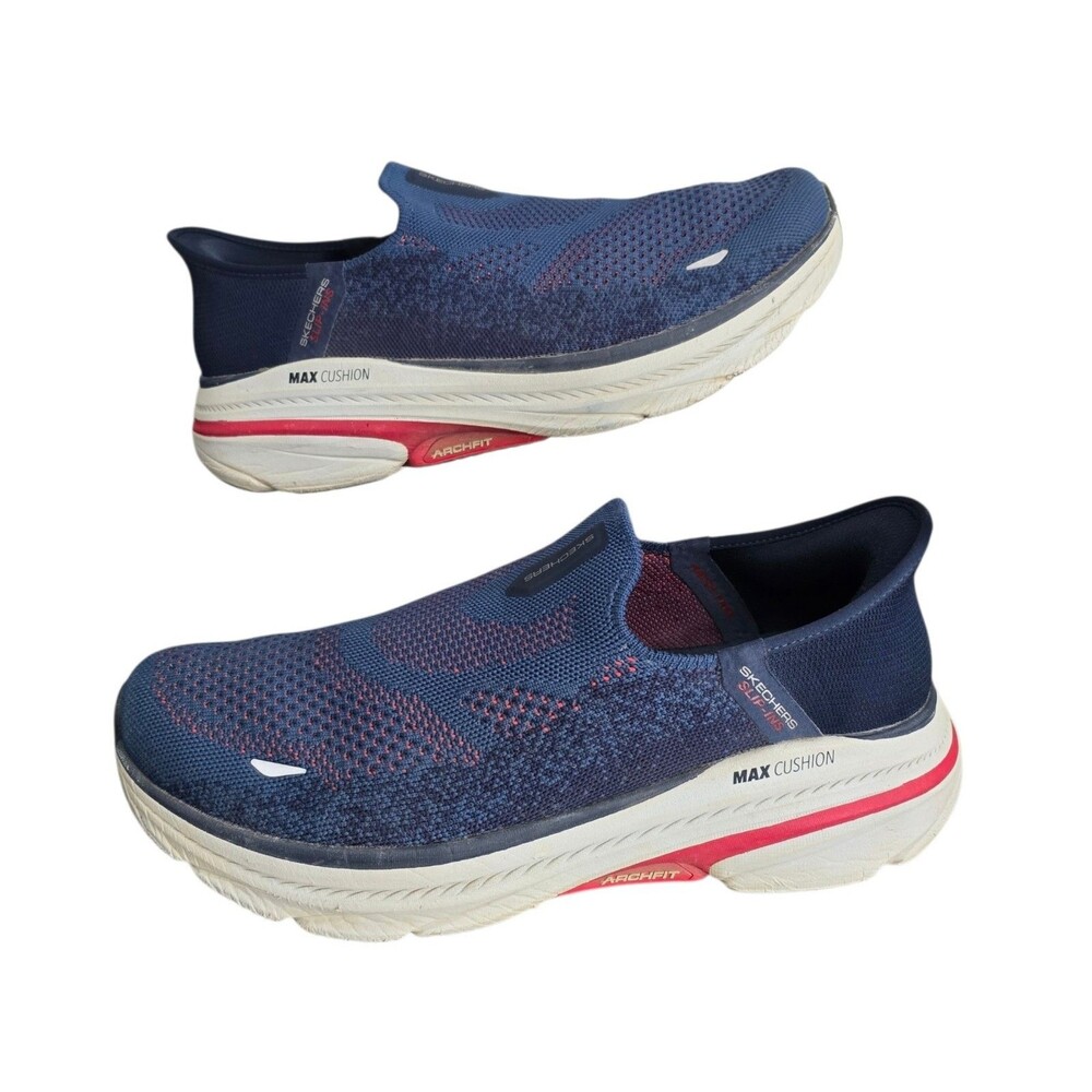 Skechers Slip Ins Max Cushion Shoes Mens Size 10.5 Walking Sneakers Navy